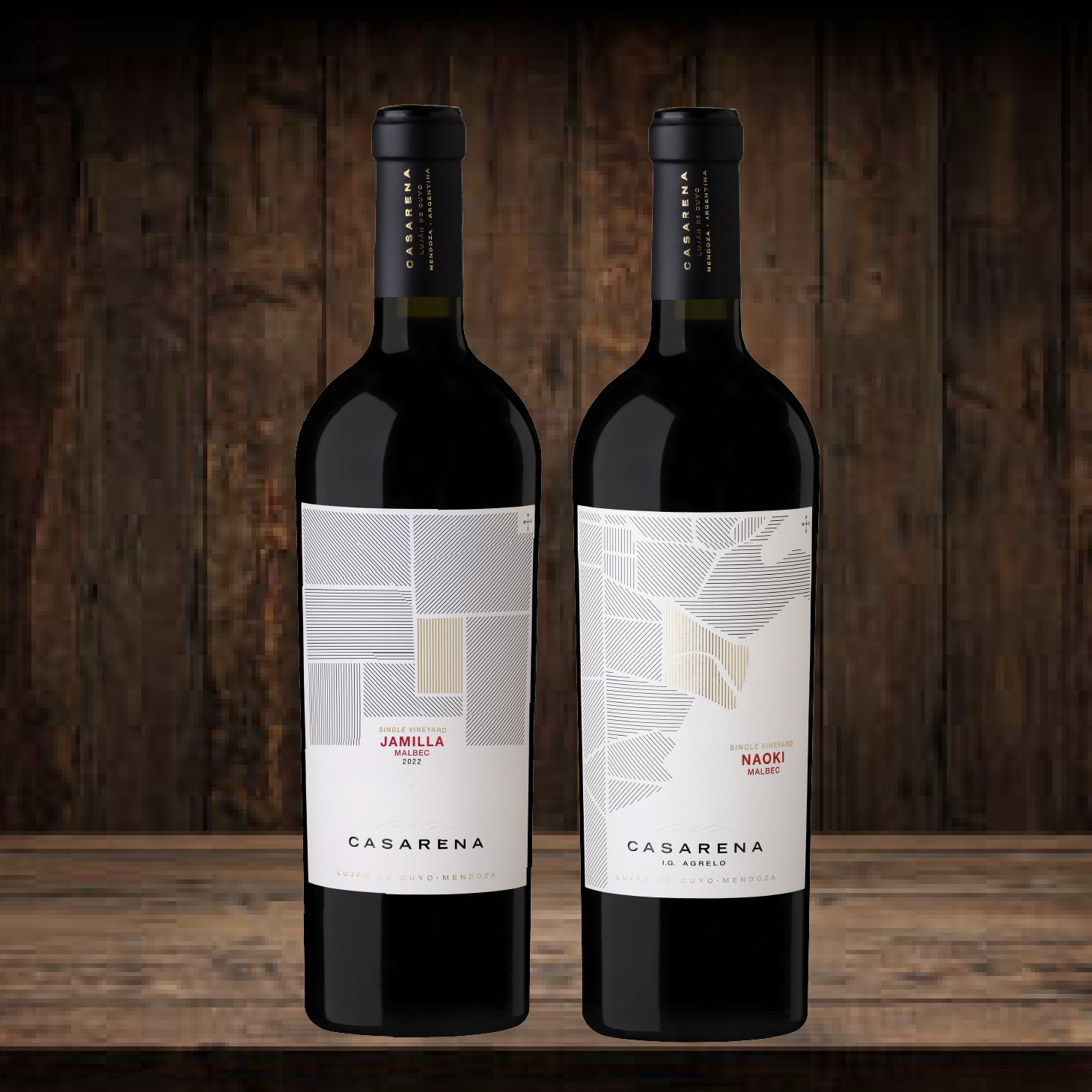 Botellas Single Vineyard Jamilla y Naoki Casarena