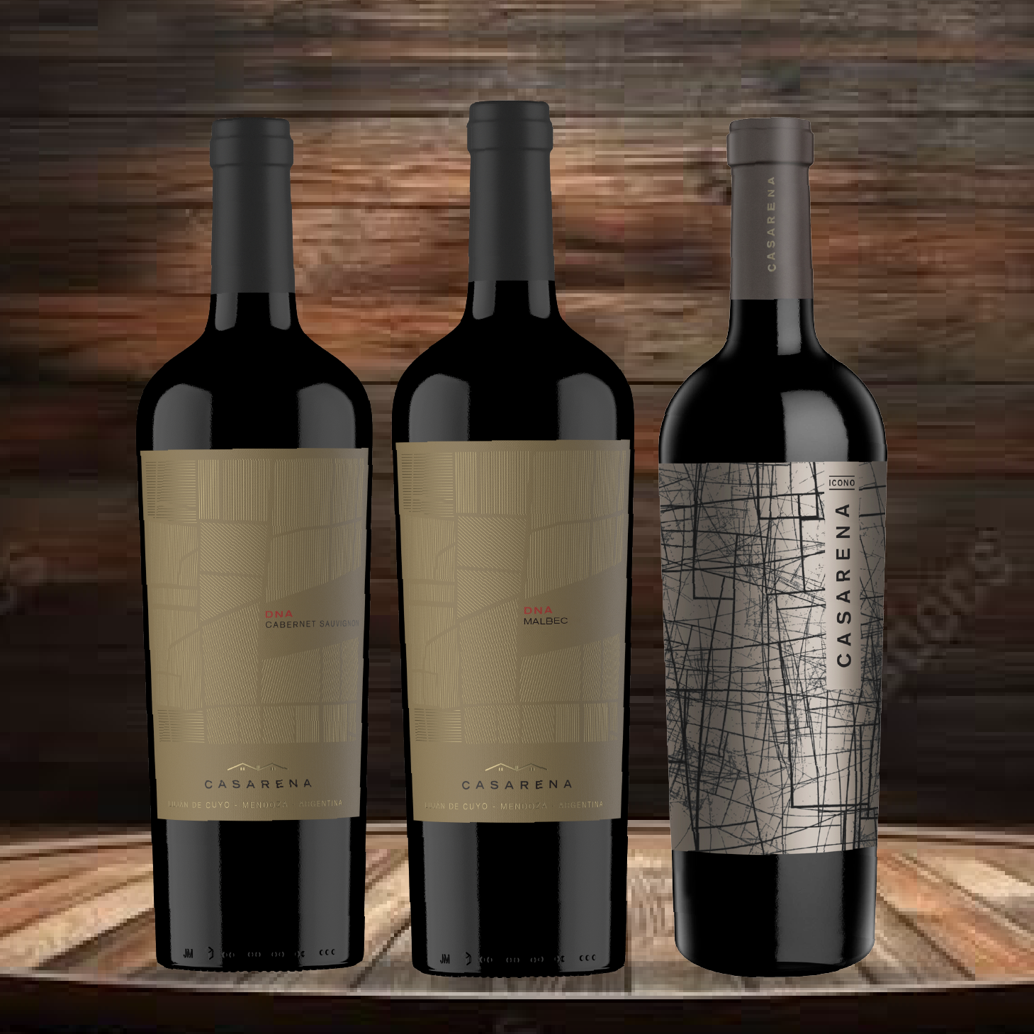DNA Cabernet Sauvignon, DNA Malbec e Icono Casarena